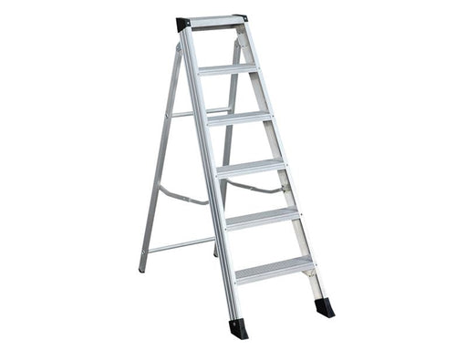 Zarges EN131 Professional Swingback Steps, Open 1.27m Closed 1.45m 6 Rungs Zarges - Dynamic Drive