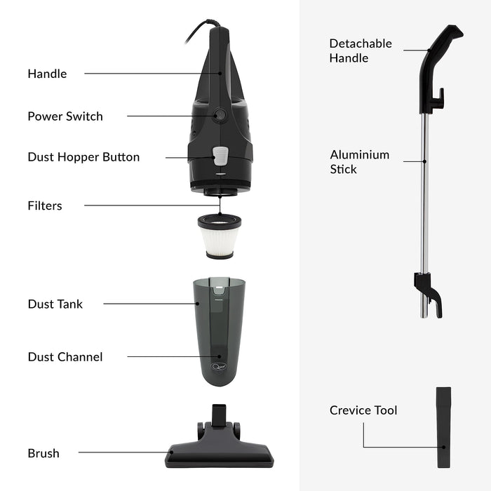 Mini Vacuum Cleaner 2 In 1 230V 600W 44839 Quest - Dynamic Drive