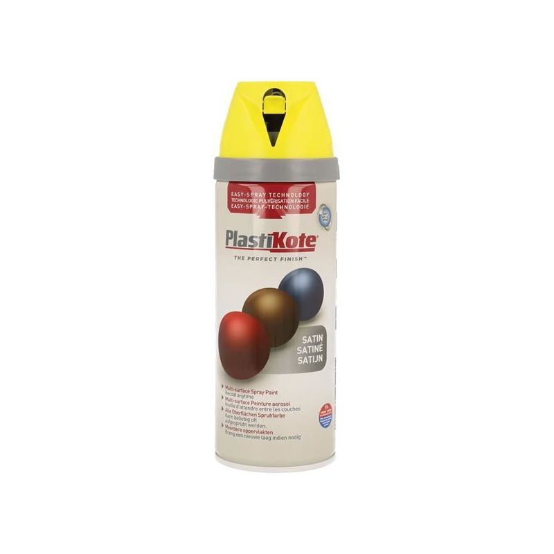Plastikote Twist & Spray Satin Lime Green 400ml PlastiKote - Dynamic Drive