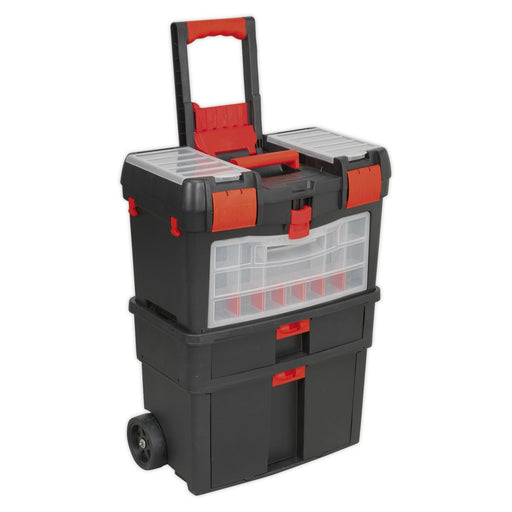 Sealey Mobile Toolbox with Tote Tray & Removable Assortment Box AP850 Sealey - Dynamic Drive