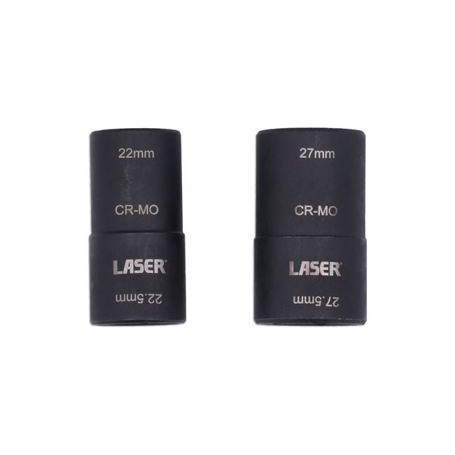 Laser Double Ended Damaged Wheel Nut Socket Set 2pc 8228 Laser - Dynamic Drive