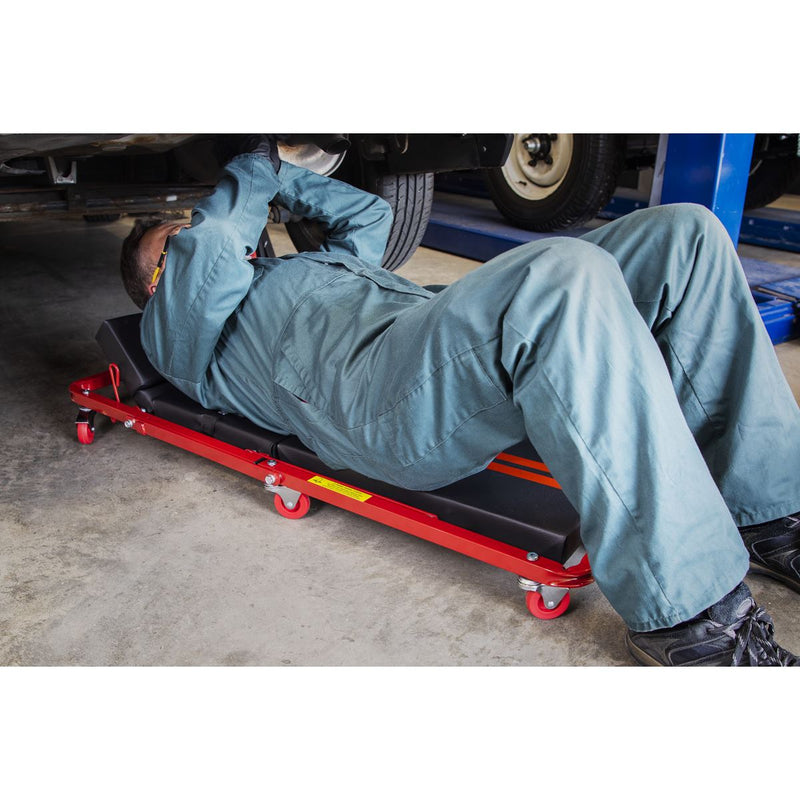 Sealey Creeper/Seat Steel with 7 Wheels & Adjustable Head Rest SCR79 Sealey - Dynamic Drive