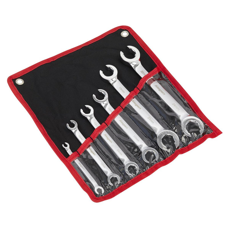 Sealey Flare Nut Spanner Set 6pc Metric S0767 Siegen by Sealey - Dynamic Drive