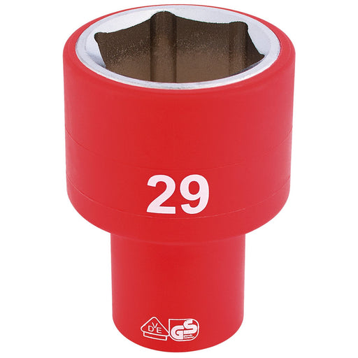 Draper Fully Insulated VDE Socket, 1/2" Sq. Dr., 29mm 31988 Draper - Dynamic Drive