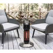 Dellonda Bistro Table with 1200W Heater - Black/Stainless Steel Dellonda  - Dynamic Drive