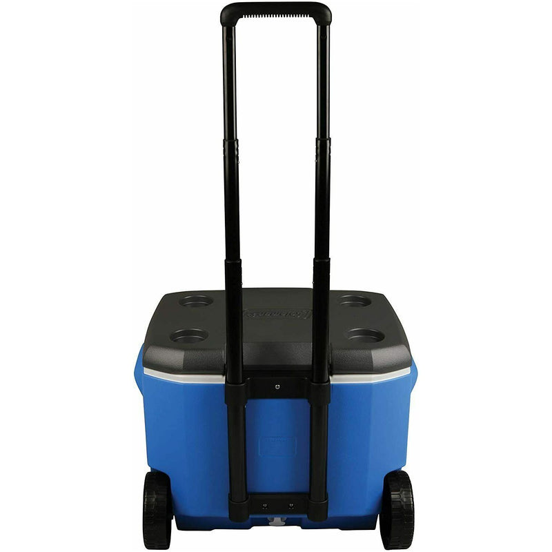 Coleman Blue 60QT Tricolour Wheeled Camping Cooler Coleman  - Dynamic Drive