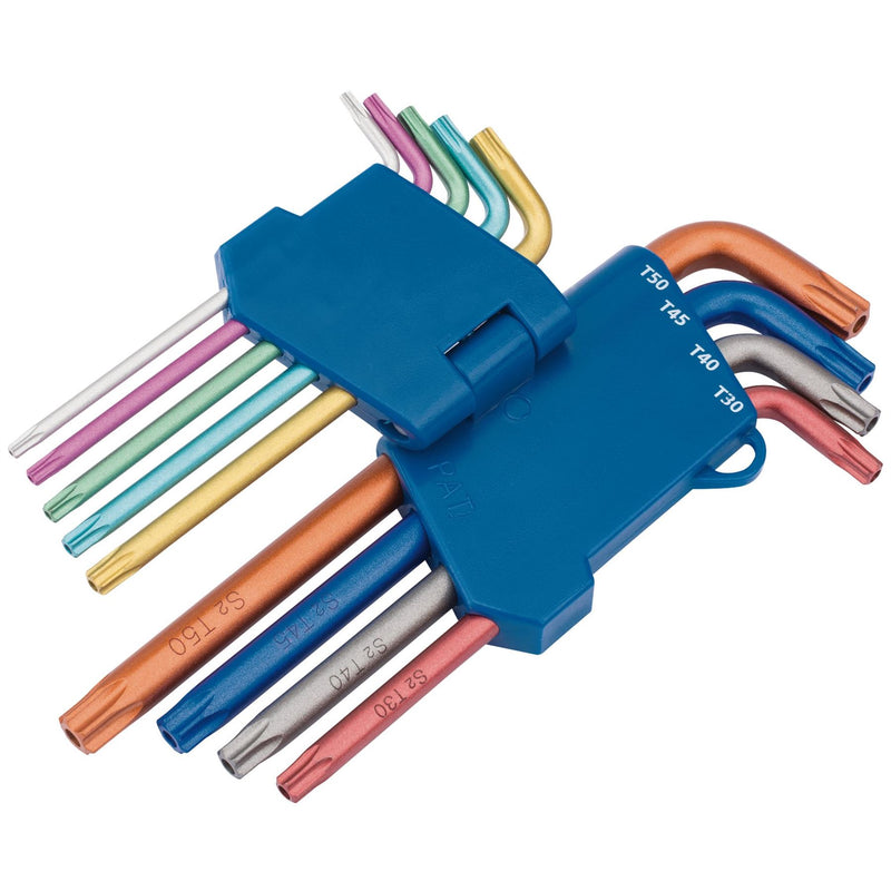 Draper TX-STAR Security Coloured Key Set (9 Piece) 22204 Draper - Dynamic Drive