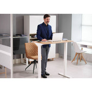 Dellonda Single Motor Adjustable-Height Electric Sit/Stand Desk - Oak Desktop Dellonda - Dynamic Drive