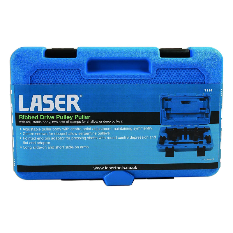 Laser Ribbed Auxiliary Drive Belt Pulley Puller 7114 Laser - Dynamic Drive