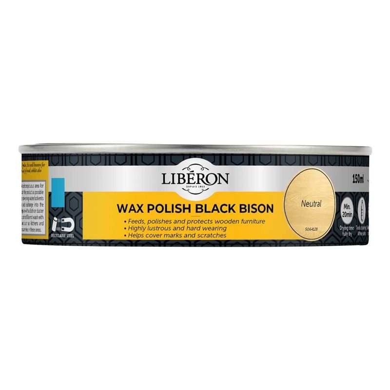 Liberon Black Bison Wax Paste Neutral 150ml Liberon - Dynamic Drive