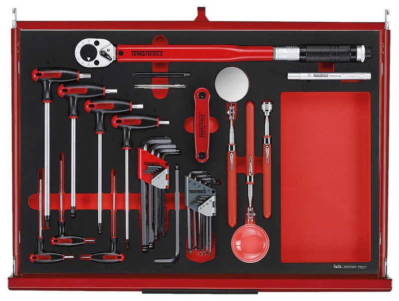 Teng Tools 26" PRO35™ roller cabinet FOAM tool kit 335 pieces red Town Tools - Dynamic Drive