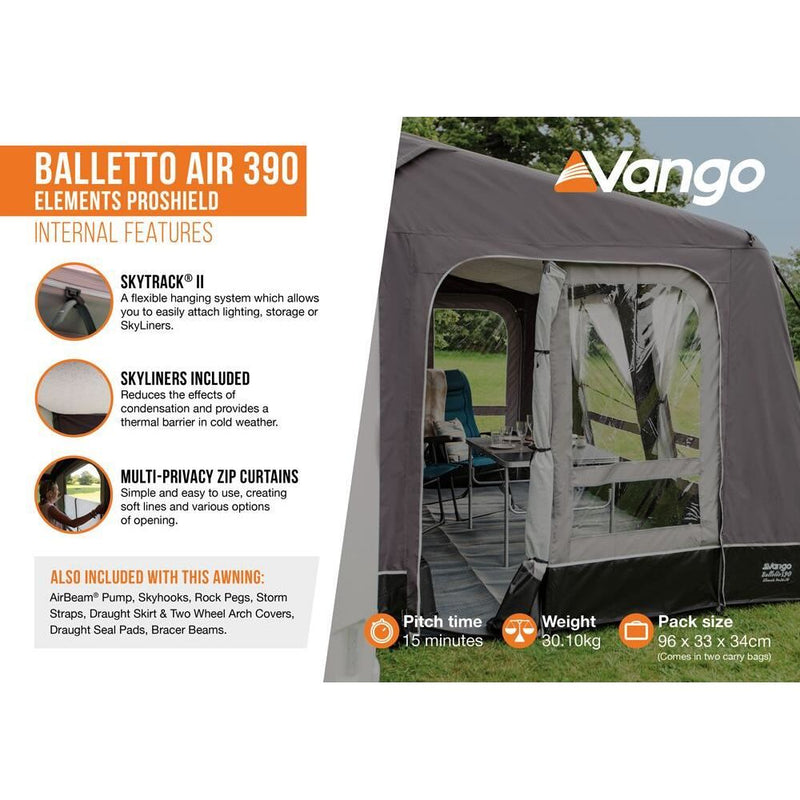 Vango Balletto Air 390 Elements ProShield Caravan Awning Vango - Dynamic Drive