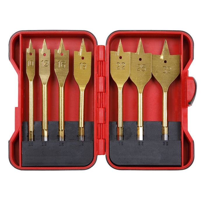 Sealey Titanium Coated Flat Wood Drill Bit Set 7pc AK3707FW Sealey - Dynamic Drive
