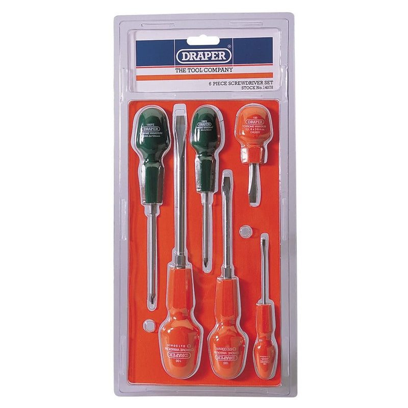 Draper Cabinet Pattern Screwdriver Set (6 Piece) 14078 Draper - Dynamic Drive