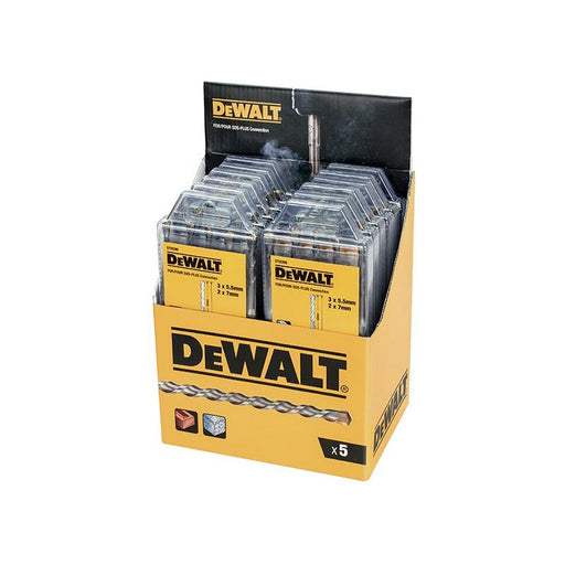 Dewalt Power Tools DT9398 SDS Plus Drill Bit Set, 5 Piece Display of 12 DeWALT Power Tools - Dynamic Drive
