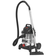 Sealey Vacuum Cleaner Industrial Wet & Dry 20L 1250W/230V Stainless Drum PC200SD Sealey - Dynamic Drive