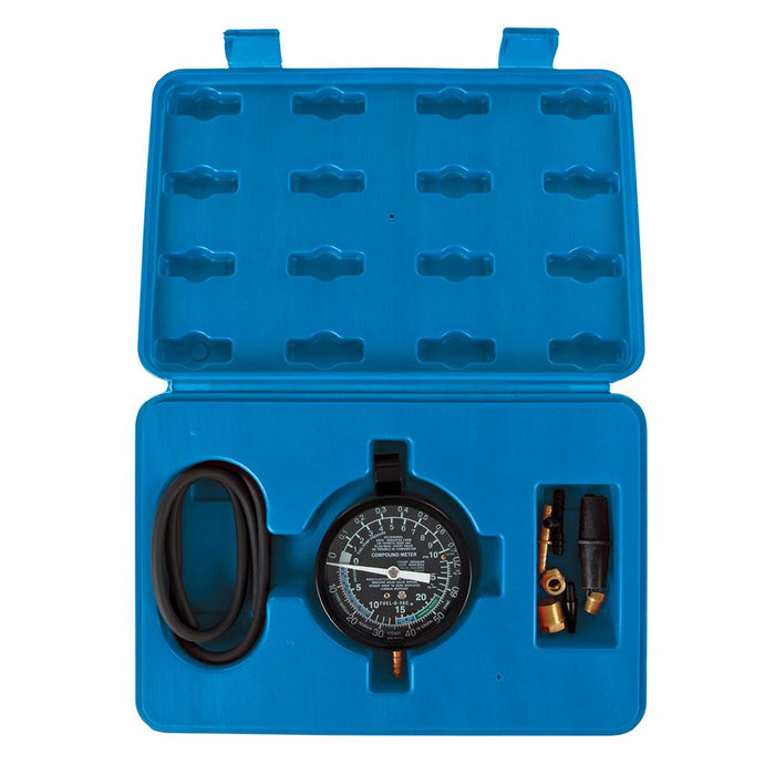 Silverline Vacuum & Fuel Pump Pressure Test Gauge 0 - 10psig / 0 - 25inHg Silverline - Dynamic Drive