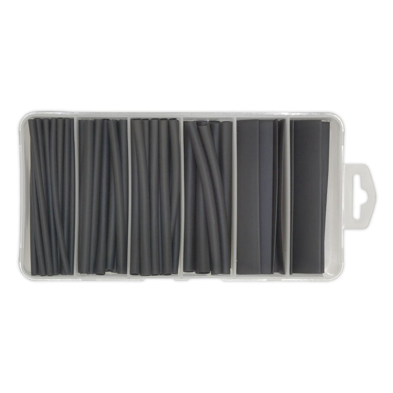 Sealey Heat Shrink Tubing Assortment 95pc 100mm Black HST100B Sealey - Dynamic Drive