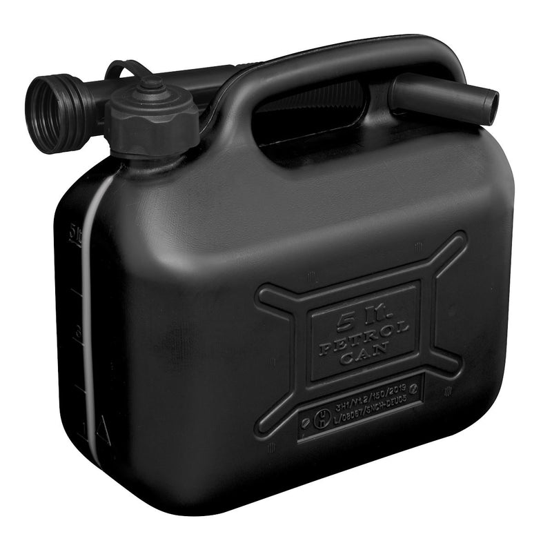 Sealey Fuel Can 5L Black JC5B Sealey - Dynamic Drive