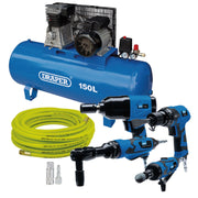 Draper Compressor & Air Tool Kit, 150L 70530 Draper - Dynamic Drive