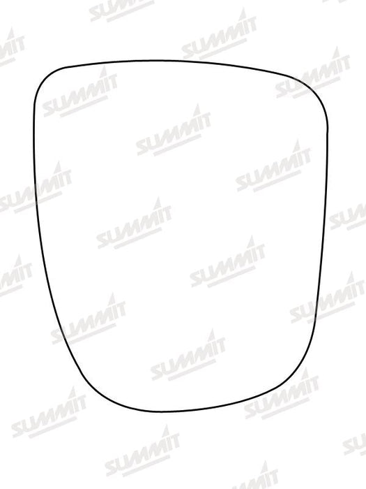 Summit Non-Heated Base Plate With Commercial Mirror Glass fits Vauxhall Vivaro RHS Summit - Dynamic Drive