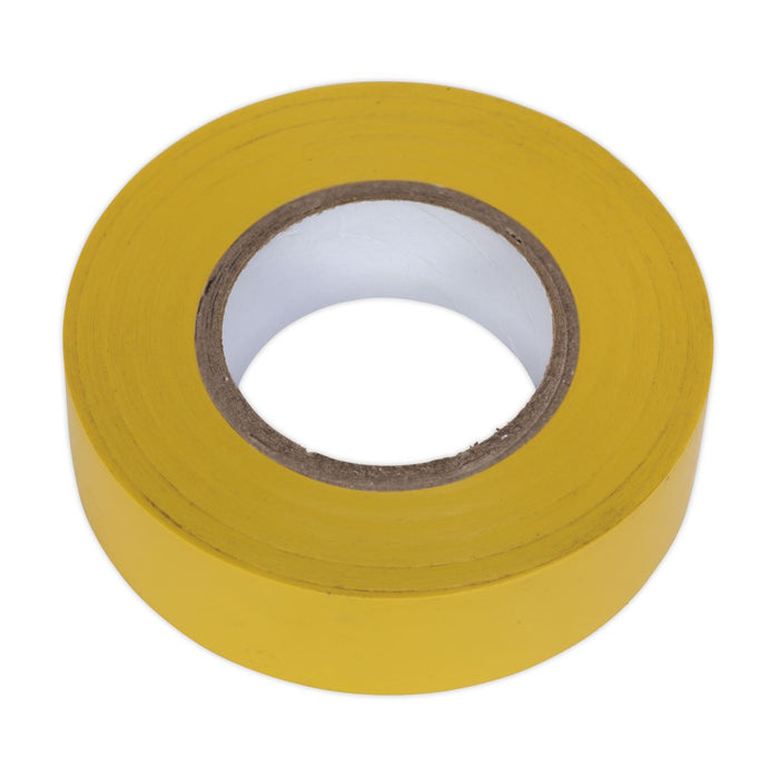 Sealey PVC Insulating Tape 19mm x 20m Yellow Pack of 10 ITYEL10 Sealey - Dynamic Drive