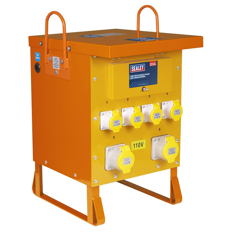 Sealey 110V 10kVA Single Phase Site Transformer WST10000 Sealey - Dynamic Drive