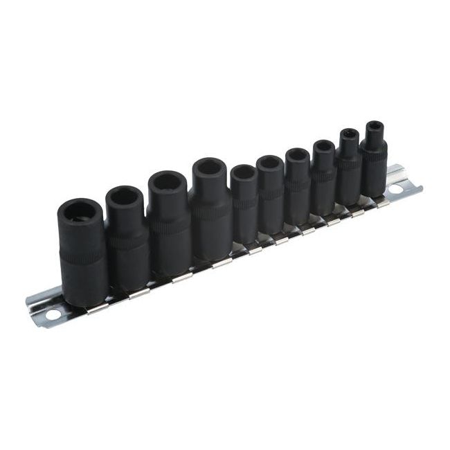 Laser Tap Socket Set 3/8"D, 1/4"D 10pc 7901 Laser - Dynamic Drive