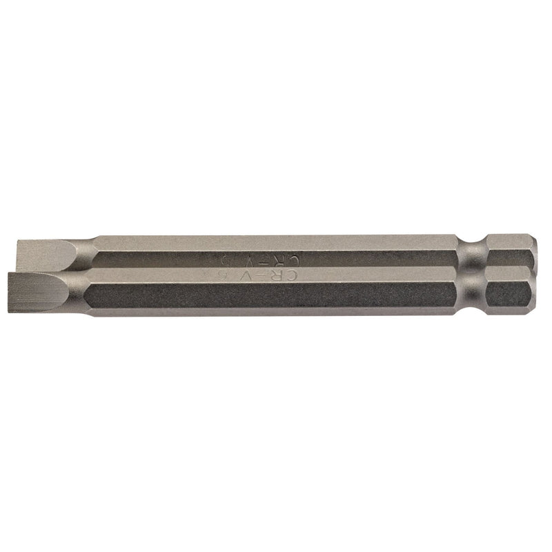 Draper Plain Slot Insert Bit, 6mm, 1/4" Hex, 75mm Long (Pack of 2) 64308 Draper - Dynamic Drive