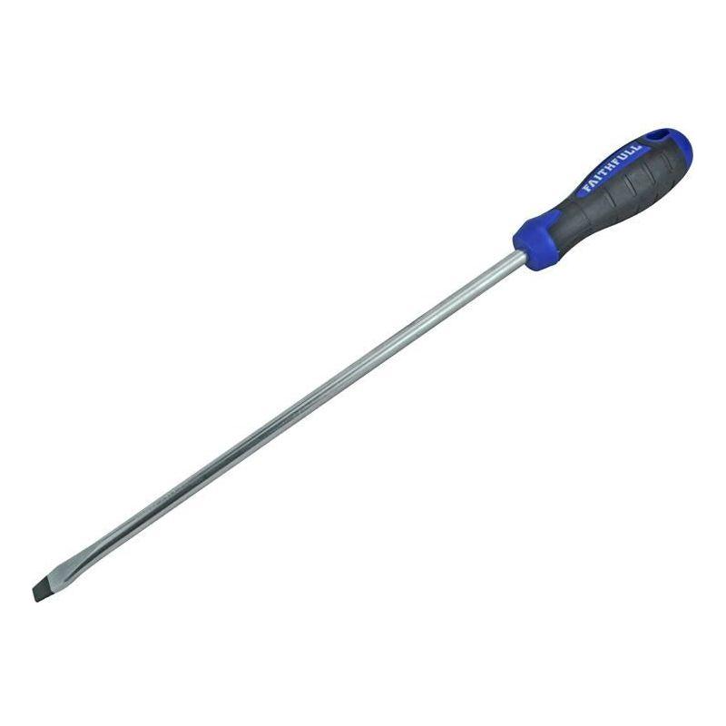 Faithfull Soft Grip Screwdriver Flared Slotted Tip 10.0 x 300mm Faithfull - Dynamic Drive