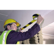 Draper Adhesive Hazard Tape Roll, 33m x 50mm, Black and Yellow 63382 Draper - Dynamic Drive