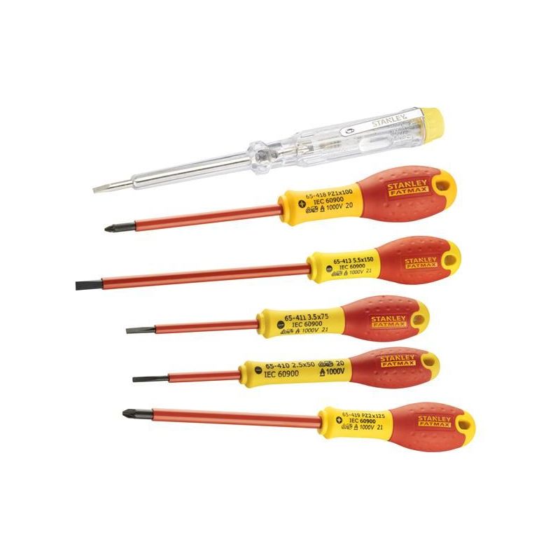 Stanley® Hand Tools FatMax® VDE Insulated Screwdriver Set, 6 Piece STANLEY® Hand Tools - Dynamic Drive