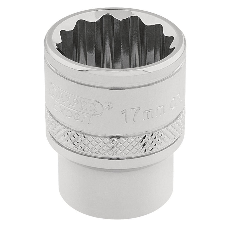 Draper HI-TORQ 12 Point Socket, 3/8" Sq. Dr., 17mm 32781 Draper - Dynamic Drive