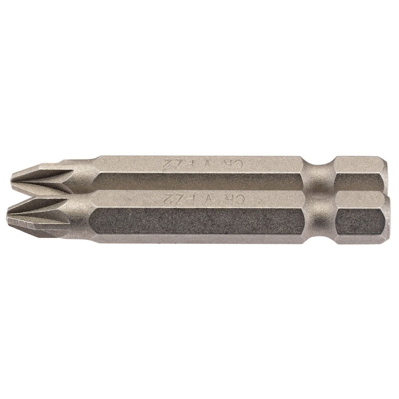 Draper PZ Type Insert Bit, 1/4" Hex, 50mm Long, No.2 (Pack of 2) 64228 Draper - Dynamic Drive