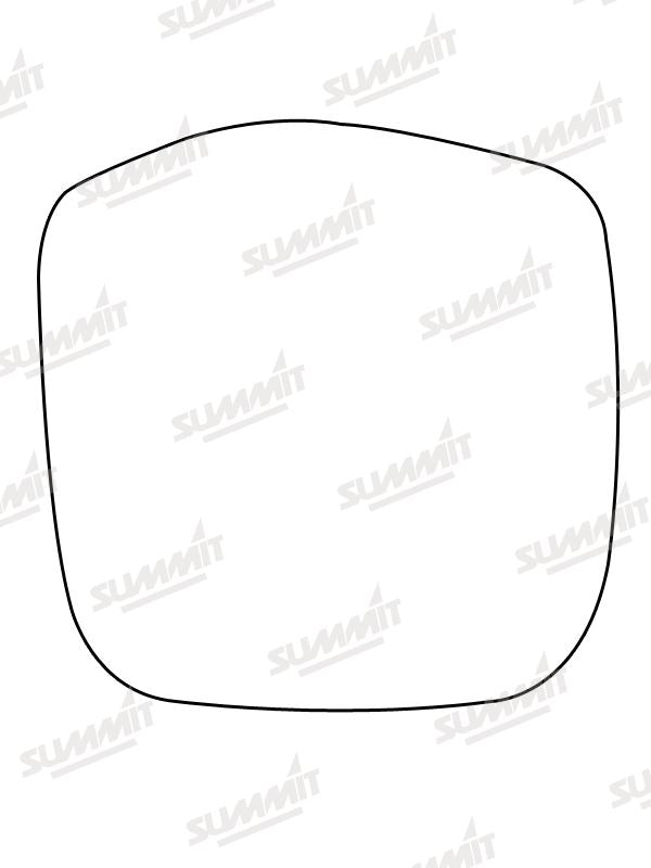 Summit Stick-On Commercial Mirror Glass fits Toyota Hi-Ace Power Van RHS Summit - Dynamic Drive
