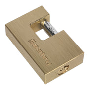 Sealey Brass Body Shutter Padlock 60mm Sealey - Dynamic Drive