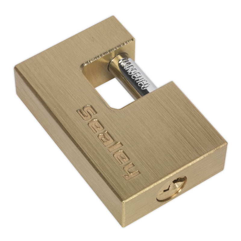 Sealey Brass Body Shutter Padlock 60mm Sealey - Dynamic Drive
