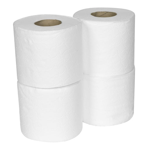 Sealey Plain White Toilet Roll Pack of 4 x 10 (40 Rolls) TOL40 Sealey - Dynamic Drive