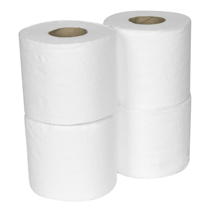 Sealey Plain White Toilet Roll Pack of 4 x 10 (40 Rolls) TOL40 Sealey - Dynamic Drive