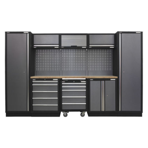 Sealey Superline Pro 3.2m Storage System Wood Worktop APMSSTACK03W Sealey - Dynamic Drive