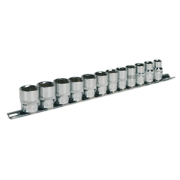 Sealey Socket Set 12pc 3/8"Sq Drive 6pt WallDrive Metric AK2693 Sealey  - Dynamic Drive