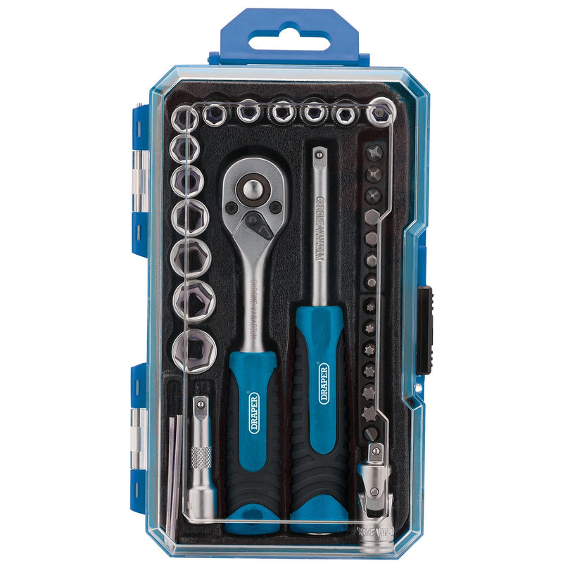 Draper Socket Set, 1/4" Sq. Dr. (35 Piece) 04777 Draper - Dynamic Drive