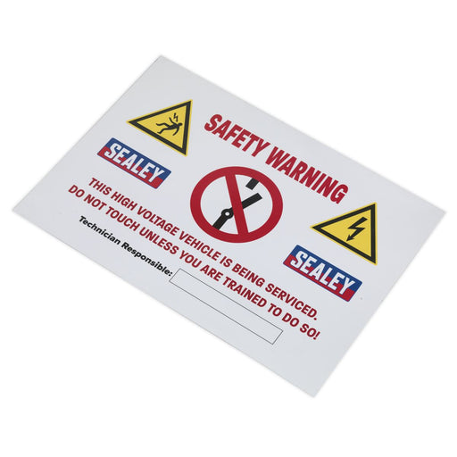Sealey Hybrid/Electric Vehicle Warning Sign HYBRIDSIGN Sealey - Dynamic Drive