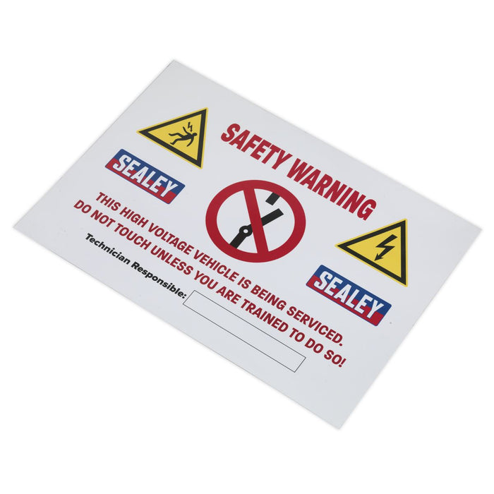 Sealey Hybrid/Electric Vehicle Warning Sign HYBRIDSIGN Sealey - Dynamic Drive