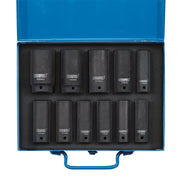Draper Expert HI-TORQ 6 Point Metric Deep Impact Socket Set, 1/2" Sq. Dr. (11 Pi Draper - Dynamic Drive