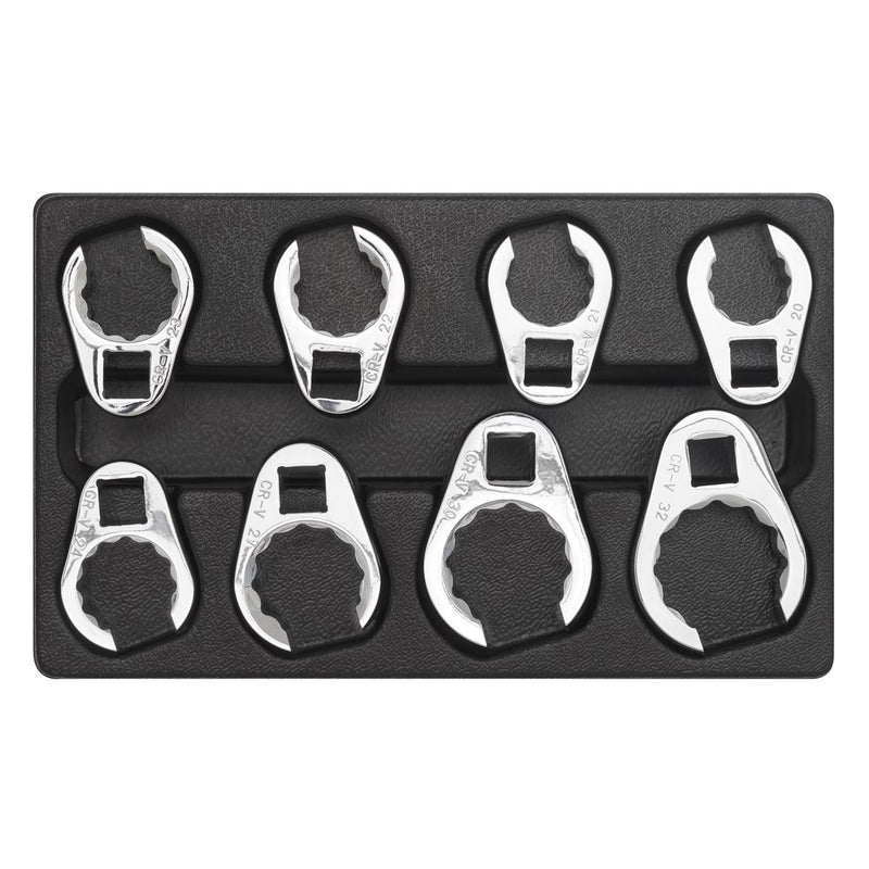 Sealey Crow's Foot Spanner Set 8pc 1/2"Sq Drive Metric AK5981 Sealey - Dynamic Drive