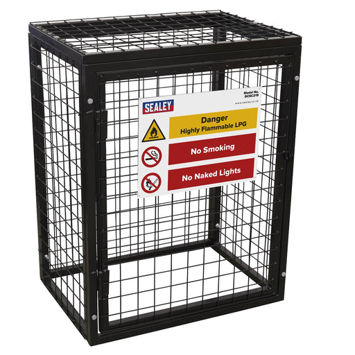 Sealey Safety Cage 2 x 19kg Gas Cylinders GCSC219 Sealey - Dynamic Drive