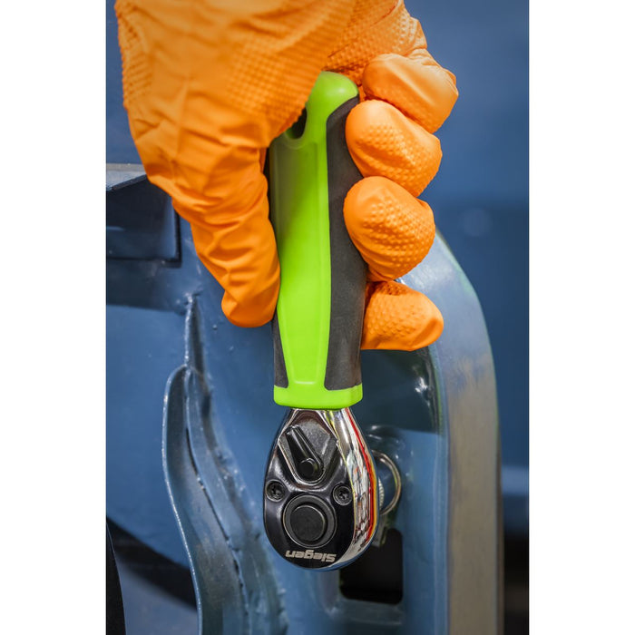 Siegen Siegen Stubby Ratchet Wrench with Flip Reverse 3/8"Sq Drive S01259 Siegen - Dynamic Drive