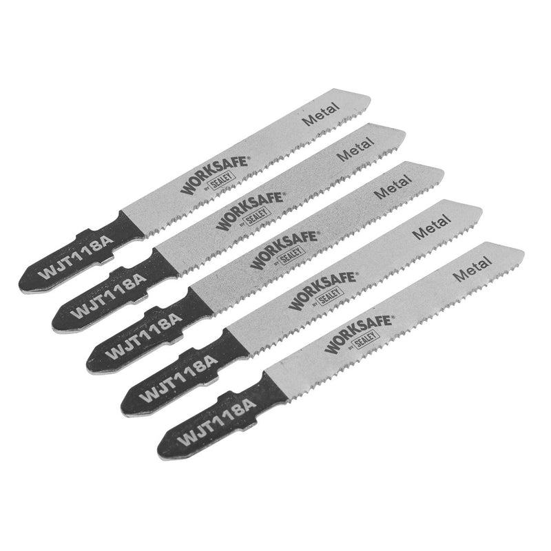 Sealey Jigsaw Blade Metal 55mm 21tpi Pack of 5 WJT118A Sealey - Dynamic Drive