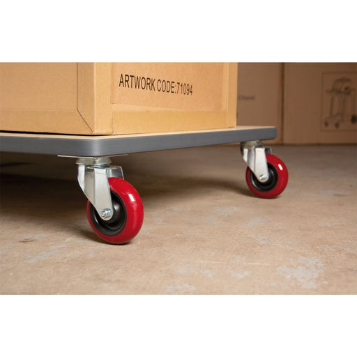 Draper Swivel Plate Fixing Polyurethane Wheel, 100mm Diameter, S.W.L. 125kg Draper - Dynamic Drive